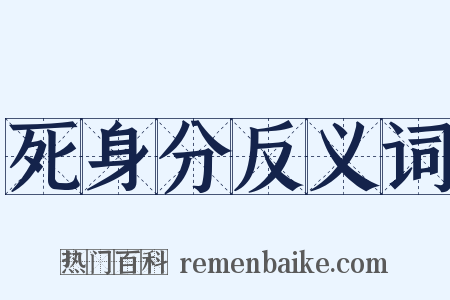 死身分反义词是什么意思的图片